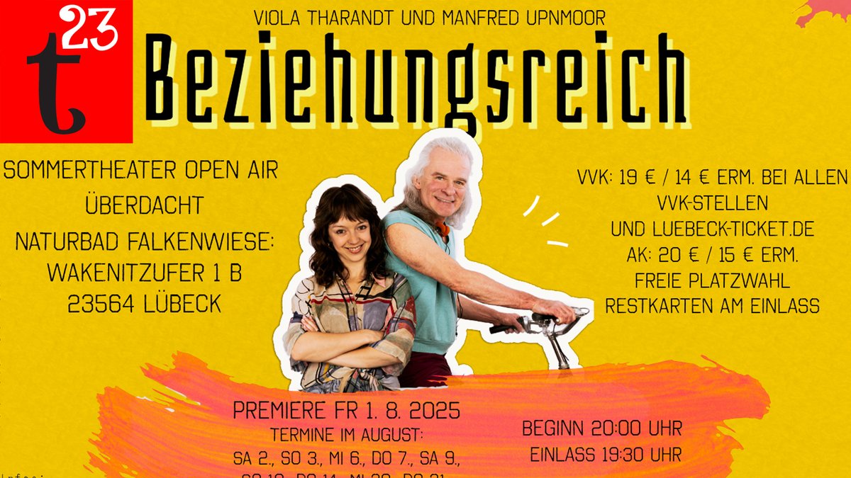 "Beziehungsreich" - Komödiantische Szenen-Collage - theater23 - Sommertheater im Naturbad Falkenwiese