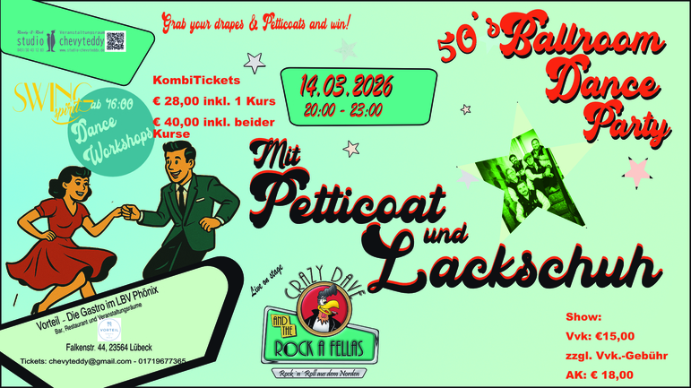 Mit Petticoat und Lackschuh